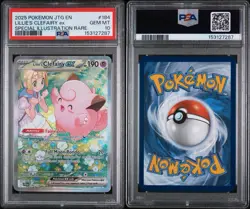 2025 Pokemon TCG Lillie's Clefairy EX JTG 184/159 SIR PSA 10 English - Image 3