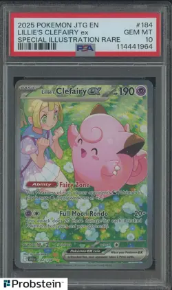 2025 Pokemon JTG EN Special Illustration Rare #184 Lillie's Clefairy ex PSA 10 - Image 1