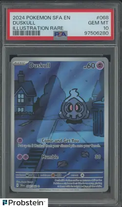 2024 Pokemon SFA EN Illustration Rare #068 Duskull PSA 10 GEM MINT - Image 1
