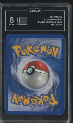 2003 Pokemon EX Ruby & Sapphire Ultra Rare #100 Magmar EX TAG 8 - Image 2