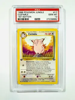 Pokemon Clefable Jungle 1st Edition Psa 10 #17 - Image 1