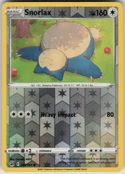 Pokemon Snorlax Common SWSH08: Fusion Strike 206/264 NM - Image 1