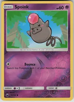 Pokemon Spoink Common SM - Celestial Storm 59/168 NM - Image 1