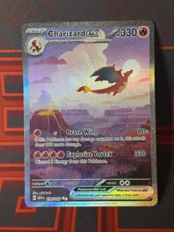 Pokemon TCG Charizard EX 199/165 Scarlet & Violet 151 SIR NM English - Image 1