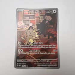 2025 Pokemon TCG Destined Rivals Team Rocket's Meowth #203/182 Illustration Rare - Image 1