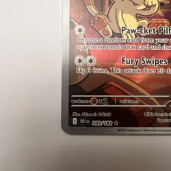 2025 Pokemon TCG Destined Rivals Team Rocket's Meowth #203/182 Illustration Rare - Image 5