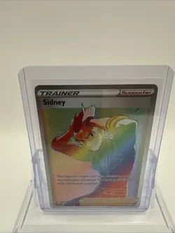Sidney Trainer 279/264 Fusion Strike NM Full Art Secret Rainbow Rare Pokemon - Image 2