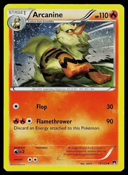 Pokemon Card BREAKpoint Arcanine 11/122 Uncommon - Image 1