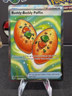 Pokemon Buddy Poffin 167/132 Mega Evolution Full Art Secret Rare - Image 1