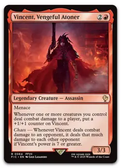 Vincent, Vengeful Atoner #64 (NM) Final Fantasy FIC Magic MTG - Image 1