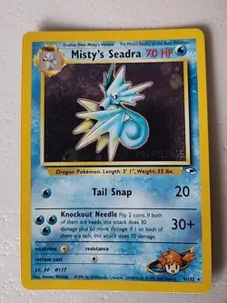 Misty's Seadra (Prerelease) 009/132 Wotc Promo Holo NM Near Mint Pokemon - Image 1