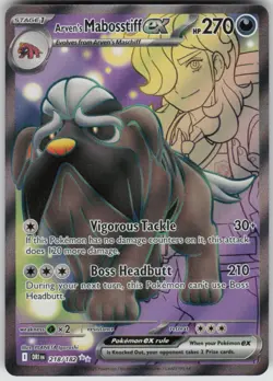 Pokemon Arven's Mabosstiff ex Ultra Rare SV10: Destined Rivals 218/182 NM - Image 1