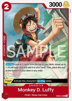 OP06-013 Monkey.D.luffy Rare Wings of Captain One Piece - Image 1