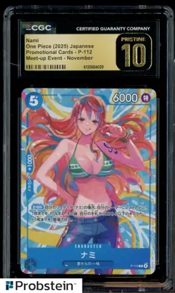 2025 One Piece Japanese Promo Meet Up Event November Nami CGC 10 PRISTINE - Image 1