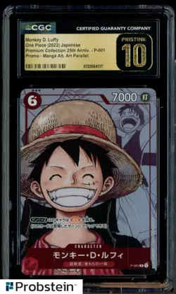 2022 One Piece Japanese Promo Manga Alternate Art P-001 Monkey D Luffy CGC 10 - Image 1
