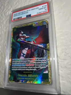 One Piece Dracule Mihawk SEC OP14 EB04 PSA GEM MT 10 - Image 2