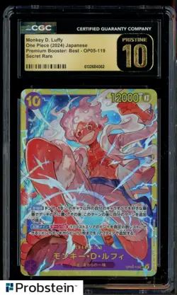 2024 One Piece Japanese OP05-119 Monkey D Luffy Secret Rare CGC 10 PRISTINE - Image 1