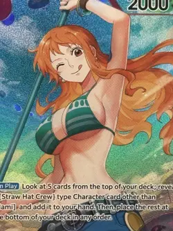 2022 One Piece OP01-016 Nami Pre-Errata ENG Alt Art PSA 9 - Image 2