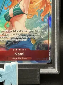 2022 One Piece OP01-016 Nami Pre-Errata ENG Alt Art PSA 9 - Image 5