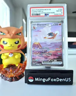 PSA 8 NM-MT 💎 2023 Pokemon SV 151 MEW EN Charizard ex #199/165 SIR - Image 1