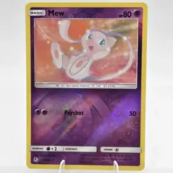 Mew 32/68 Reverse Holo Rare Hidden Fates Pokemon Card - Image 1