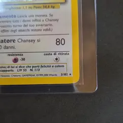 Pokemon Chansey 3/102 Base Set Holo Rare Italian Card Wizards 1999 - Image 4