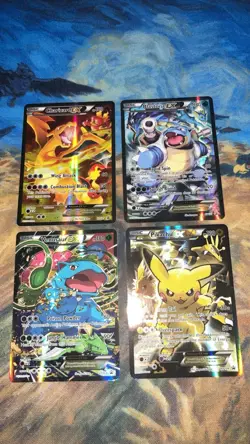 Pokemon Pikachu ex XY124 Charizard ex XY121 Venusaur ex XY123 Blastoise ex XY122 - Image 1