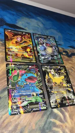 Pokemon Pikachu ex XY124 Charizard ex XY121 Venusaur ex XY123 Blastoise ex XY122 - Image 3