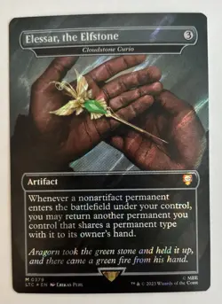 (1x) Cloudstone Curio / Elessar, the Elfstone - Surge Foil - LOTR Commander - NM - Image 1