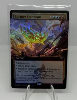 MTG Splatter Technique (Extended Art) R Secrets of Strixhaven 356 Foil NM - Image 1