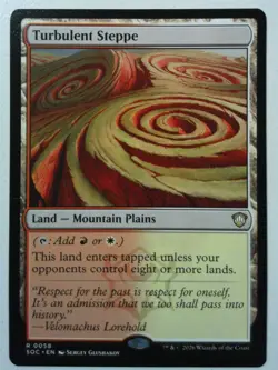 Turbulent Steppe *Rare* Magic MtG x1 SOC Commander Secrets of Strixhaven - Image 1