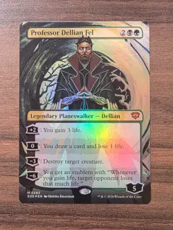 MTG Professor Dellian Fel (Borderless) M Secrets of Strixhaven 283 Foil NM - Image 1