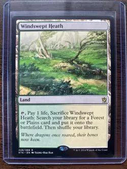 Wizards of the Coast Windswept Heath Khans of Tarkir Rare Land Regular 248 2014 - Image 1