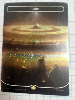 MTG Magic [x1] Plains [x1] ORBITAL GALAXY FOIL Unfinity 491 M/NM - Image 1