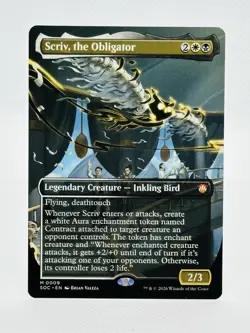 Scriv, the Obligator ** BORDERLESS ** CMR: Secrets of Strixhaven - NM MTG - Image 1