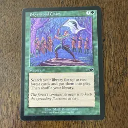 Magic The Gathering MTG SKYSHROUD CLAIM Nemesis Green M/HP - Image 1