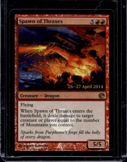 MtG Spawn of Thraxes Foil Promo - Image 1