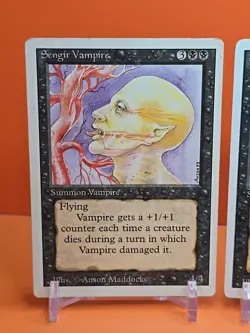 ⚫⚫⚫ (4) 1994 MAGIC The Gathering SENGIR VAMPIRE REVISED 3RD EDITION PLAYED⚫2 - Image 2