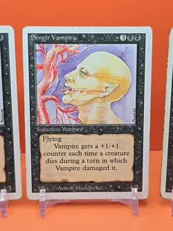 ⚫⚫⚫ (4) 1994 MAGIC The Gathering SENGIR VAMPIRE REVISED 3RD EDITION PLAYED⚫2 - Image 4