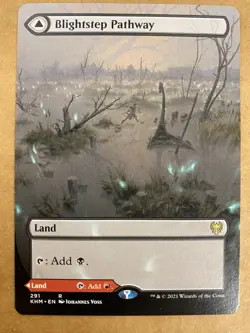 MTG 1x BORDERLESS Blightstep Pathway Searstep # 291 Zendikar Rising Magic x1 NM - Image 1