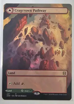 Mtg - Cragcrown Pathway (Borderless) - Zendikar Rising (ZNR) - Rare - #287 - NM - Image 1
