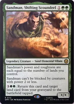 Sandman, Shifting Scoundrel 112 Rare Marvel's Spider-Man Magic: The Gathering NM - Image 1