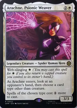 Arachne, Psionic Weaver 2 Rare Marvel's Spider-Man Magic: The Gathering NM - Image 1