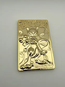 Mewtwo Burger King Gold Plated Bar Card - Pokemon 1999 - Image 1