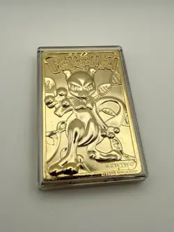 Mewtwo Burger King Gold Plated Bar Card - Pokemon 1999 - Image 3