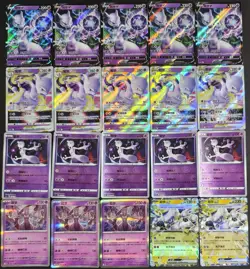 Mew Mewtwo RR V ex R Pokemon TCG S-Chinese 033/127 048/132 Lot*20 NE40 - Image 1