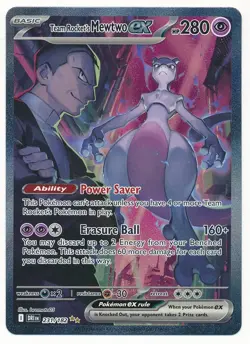 2025 POKEMON DSR SIR SPECIAL ILLUSTRATION RARE TEAM ROCKET'S MEWTWO EX #231 MINT - Image 1
