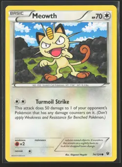 Meowth 74/124 Common Fates Collide Pokemon Near Mint - Image 1