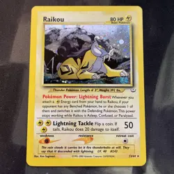 Raikou 13/64 Neo Revelation Holo Rare Pokemon Card Lightly Played Condition - Image 1