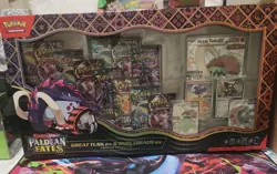 Pokemon TCG PALDEAN FATES Great Tusk Iron Treads Ex Premium Collection - Image 1